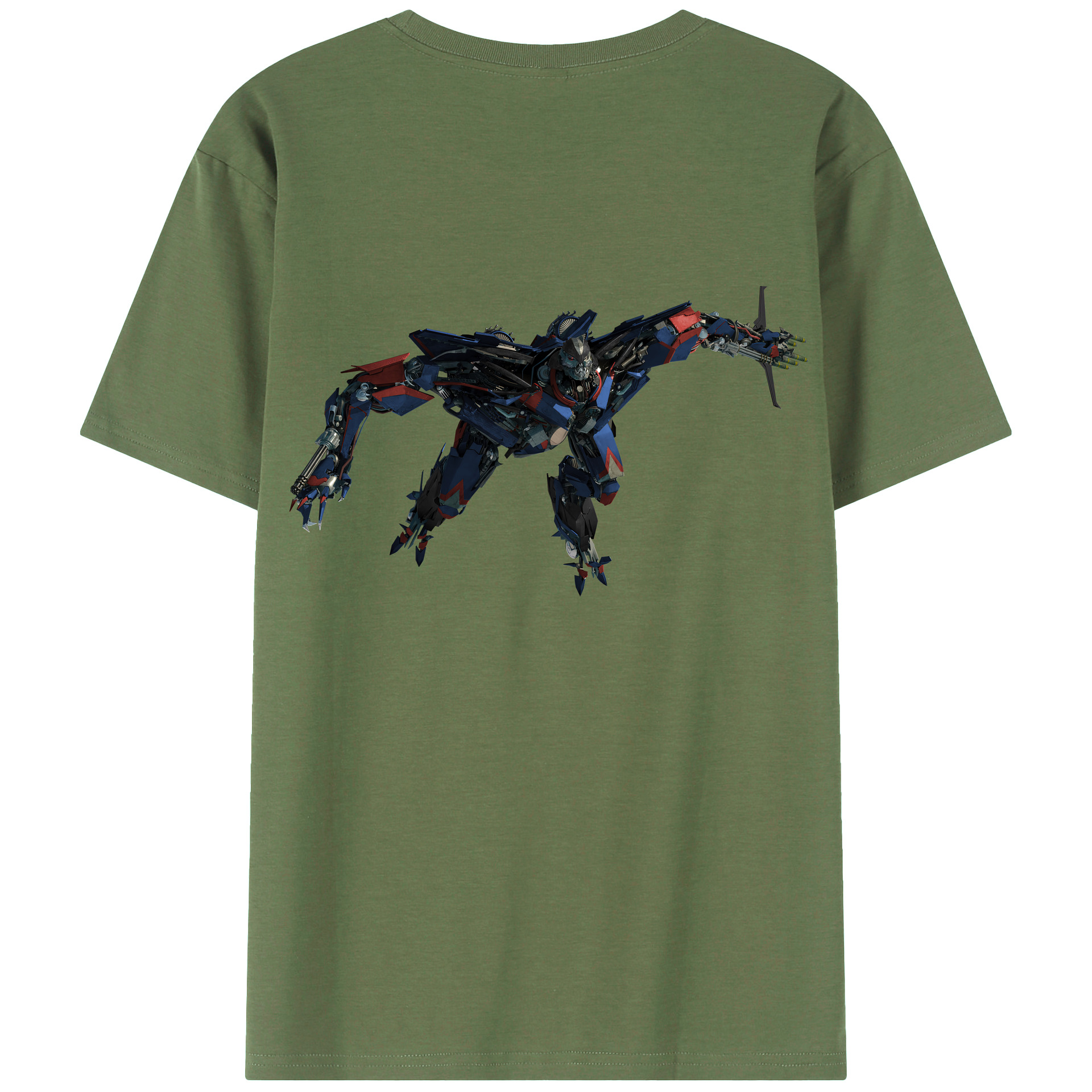 （画像用） Transformers トランスフォーマー 綿100％ メンズ半袖Tシャツ（バックプリント） 通気性